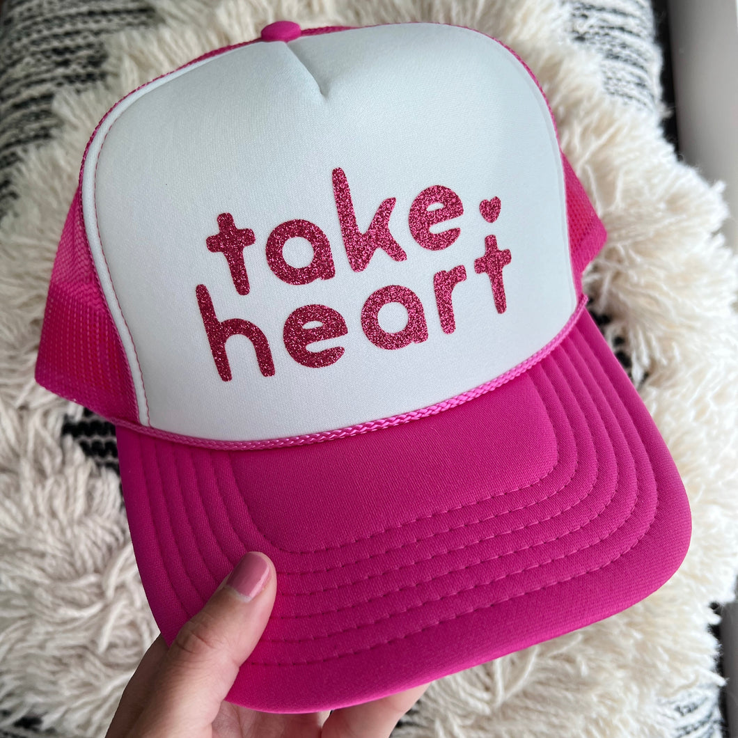 Take Heart Shimmer Pink Hat